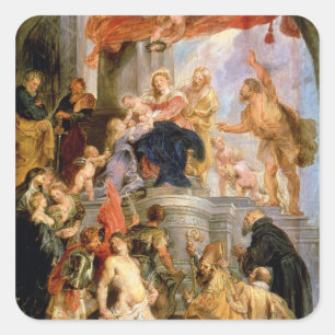 Sticker Carré Madonna avec enfant