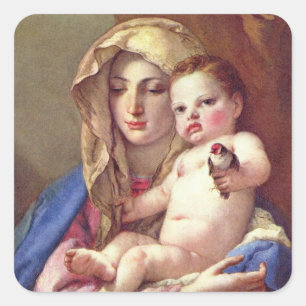 Sticker Carré Madonna du chardonneret