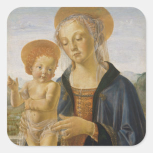 Sticker Carré Madonna et enfant, circa 1470