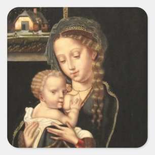 Sticker Carré Madonna et la garde d'enfants