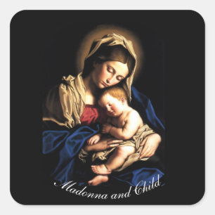 Sticker Carré Madonna et l'enfant