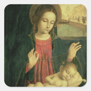 Sticker Carré Madonna et l'enfant