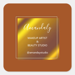 Sticker Carré Magasin de maquillage de beauté Merci Royal Honey