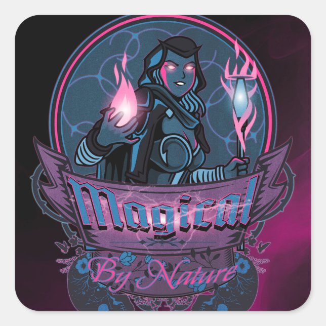 Sticker Carré Magie par nature Dark Mage (Devant)