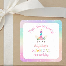 Magique Cute Unicorn Anniversaire Merci Pour Venir