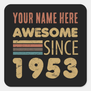 Sticker Carré Magnifique depuis 1953 70e anniversaire
