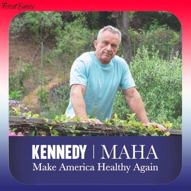 Sticker Carré MAHA Rendre l'Amérique en santé RFK jr. Kennedy (Créateur téléchargé)