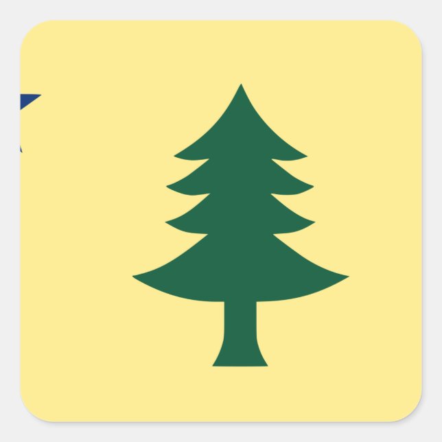 Sticker Carré Maine 1901 State Flag (Devant)