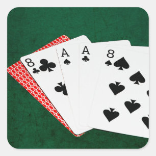 Sticker Carré Mains de poker - Mains de l'homme mort