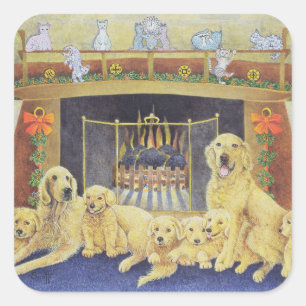 Sticker Carré Maison et foyer