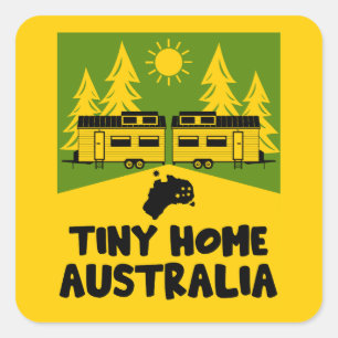 Sticker Carré Maison minuscule Australie