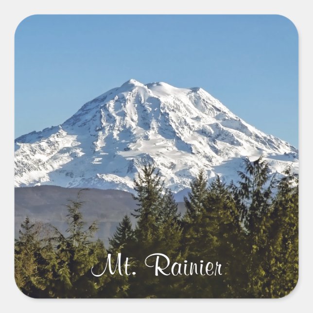 Sticker Carré Majestic Mt. Rainier (Devant)