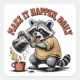 Sticker Carré Make It Happen, Daily