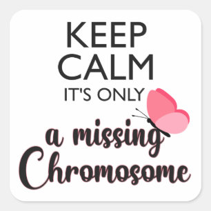 Sticker Carré Maladie du syndrome de Chromosome Turner manquante