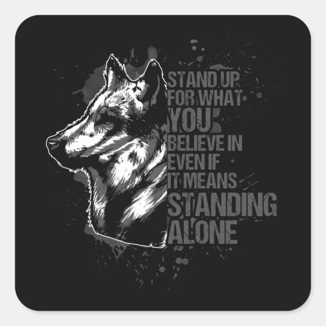 Sticker Carré Malinois belge - Chien berger belge (Devant)