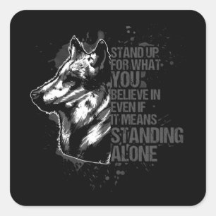 Sticker Carré Malinois belge - Chien berger belge