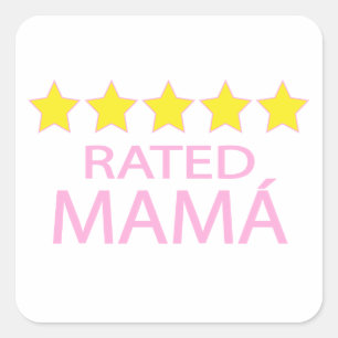 Sticker Carré Mamá cinq étoiles