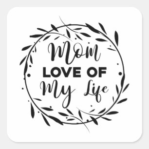 Sticker Carré Maman Amour de ma vie
