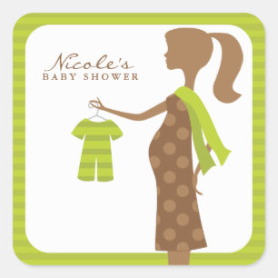 Sticker Carré Maman chic à être baby shower