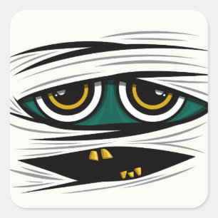Sticker Carré Maman d'Halloween