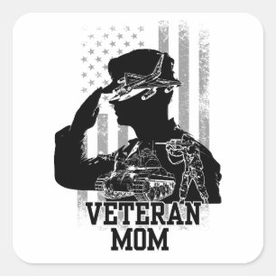 Sticker Carré Maman vétéran