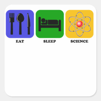 Sticker Carré Manger la science du sommeil