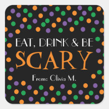 Mangez Boire & Soyez Effrayant Halloween Candy Tri