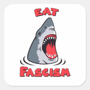 Sticker Carré Mangez le fascisme anti-fasciste