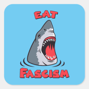 Sticker Carré Mangez le fascisme anti-fasciste