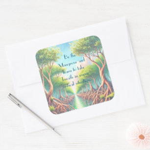 Sticker Carré Mangrove & Carte de citation