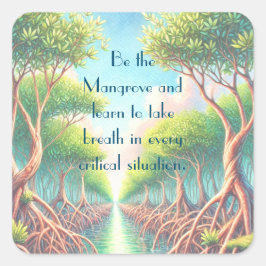 Sticker Carré Mangrove & Quote Card