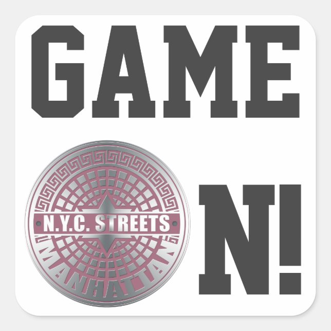 Sticker Carré Manhole Covers Manhattan (Devant)