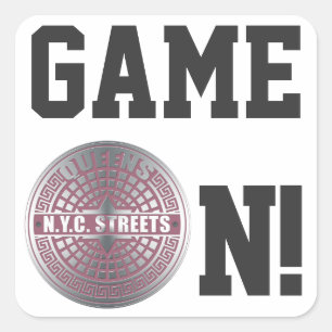 Sticker Carré Manhole Covers Queens
