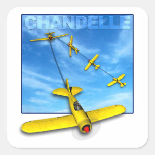 Sticker Carré Manoeuvre acrobatique aérienne de Chandelle avec