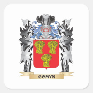 Sticker Carré Manteau de Comyn des bras - crête de famille