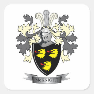 Sticker Carré Manteau de crête de famille de McKnight des bras