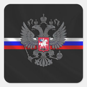 Sticker Carré Manteau des bras russe