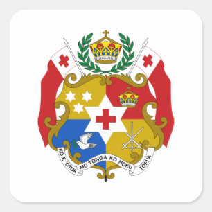 Sticker Carré Manteau du Tonga des bras