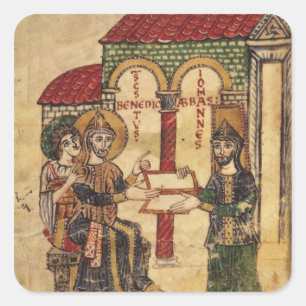 Sticker Carré Manuscrit de offre Benoît de John d'abbé