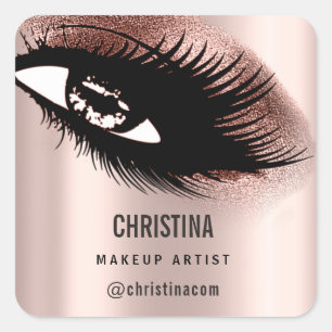 Sticker Carré Maquillage Artiste Parties scintillant Eyelashes R