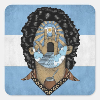 Sticker Carré Maradona Argentine Football