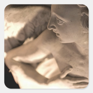 Sticker Carré Marble Angel Sculpture Art Imprimer