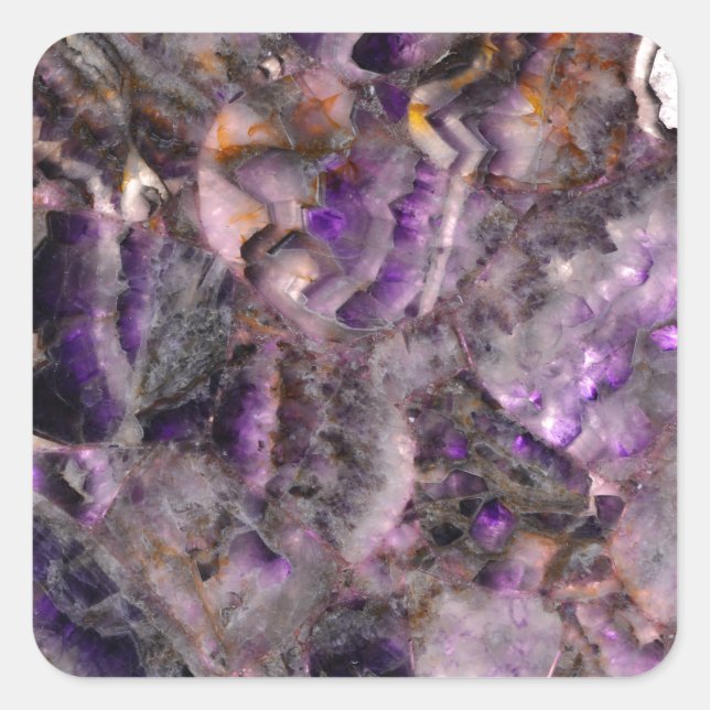 Sticker Carré Marbre violet de granit violet de pierre classique (Devant)