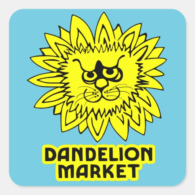 Sticker Carré Marché de Dandelion (Devant)