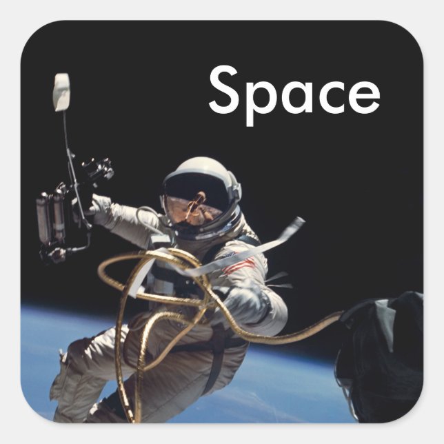 Sticker Carré Marche spatiale des astronautes (Devant)