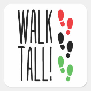 Sticker Carré Marcher Haut