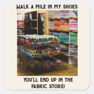 Sticker Carré Marcher un mile à mes chaussures