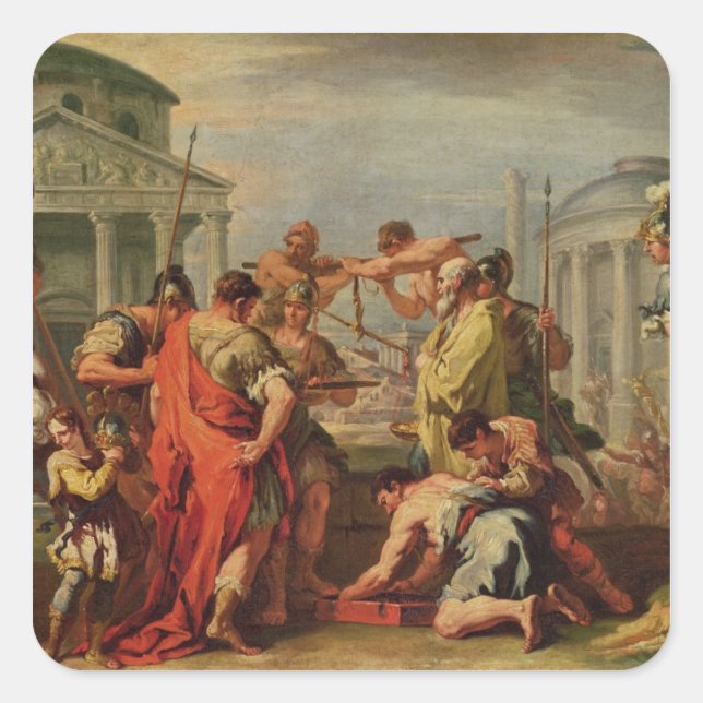 Sticker Carré Marcus Furius Camillus et Brennus (Devant)