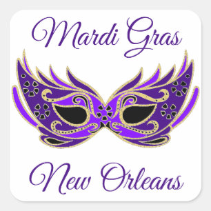 Sticker Carré Mardi Gras New Orleans