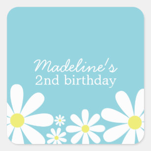 Sticker Carré Marguerites